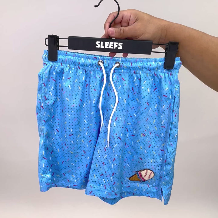 Sprinkle Blast Light Blue Kids Shorts - 5"