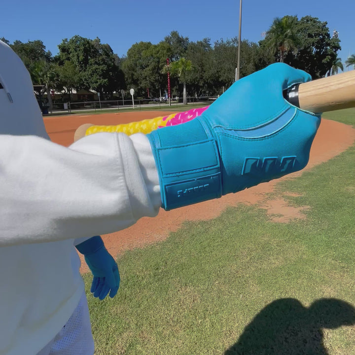 Hue Sky Blue Baseball Batting Gloves