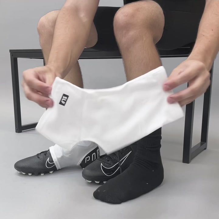 2 White Spats / Cleat Covers Bundle