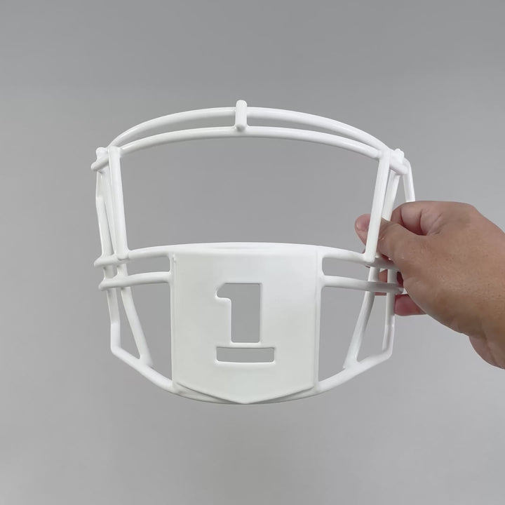 1 Stencil Font Football Facemask for Riddell SpeedFlex