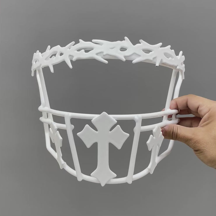 Gothic Crosses Crown of Thorns Football Facemask for Riddell