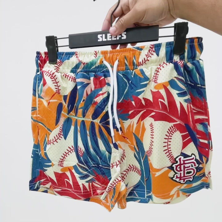 Baseball Tropical Vibes Shorts - 5"