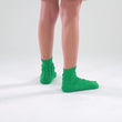 Hue Green Football Padded Short Kids Socks