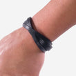 Black Leather 3 in 1 Bracelet