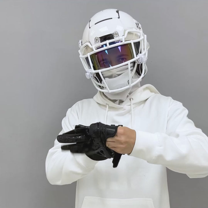 2 Black Sticky Football Receiver Gloves Bundle