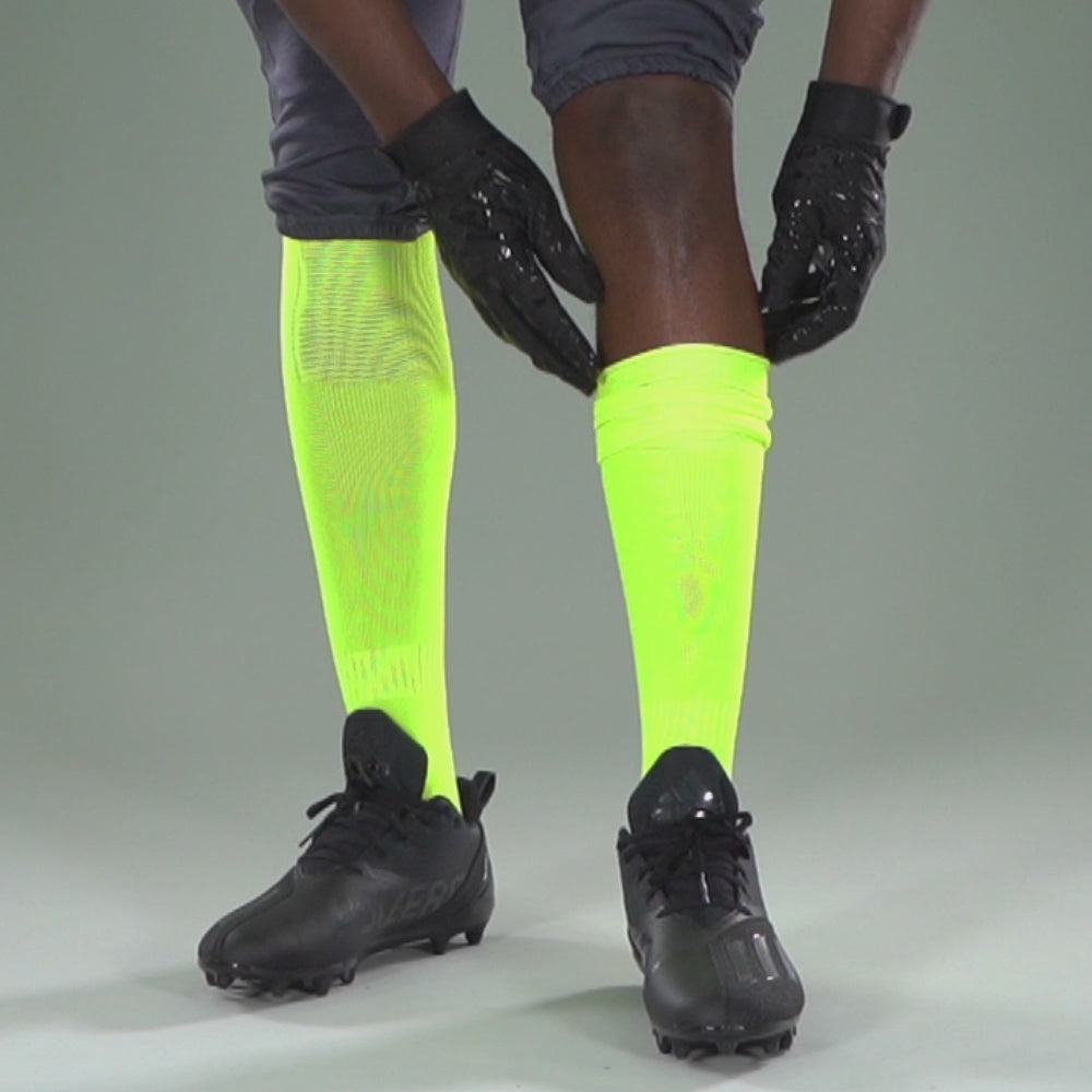 12 Pack Safety Yellow Over The Knee Sport Socks