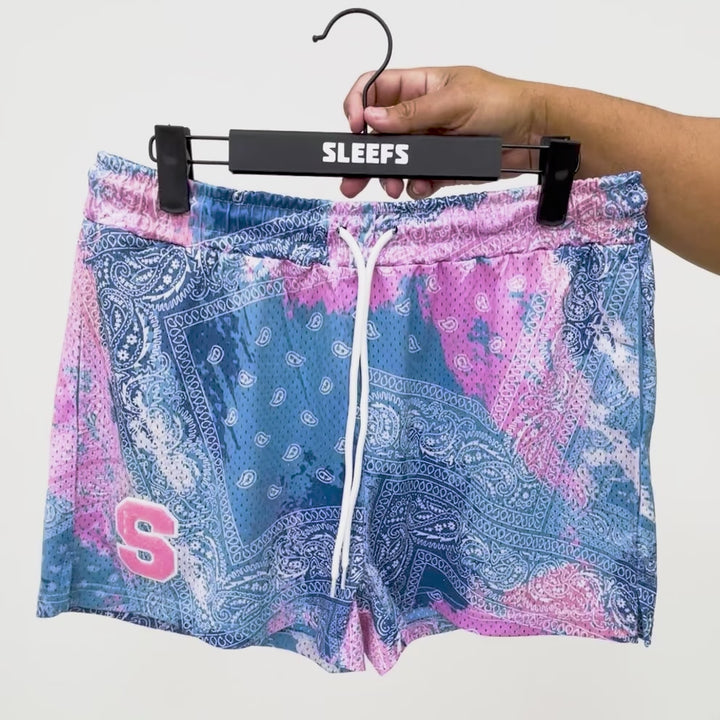 Bleached Pink Classic Bandana Shorts - 5"