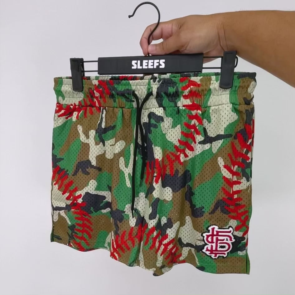 Classic Camo Baseball Lace Shorts - 5"