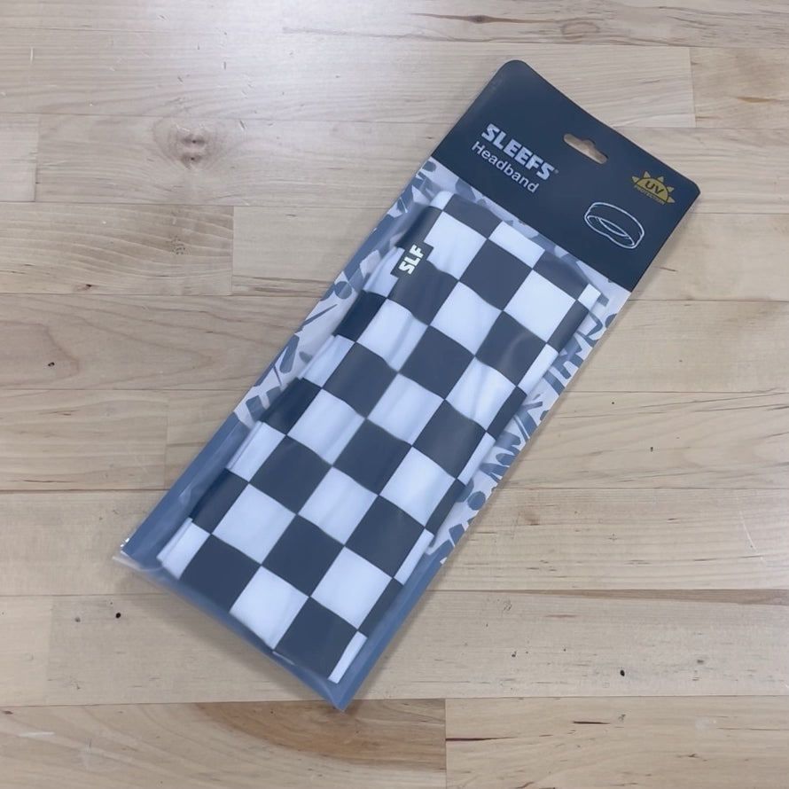 Checkered Black White Headband