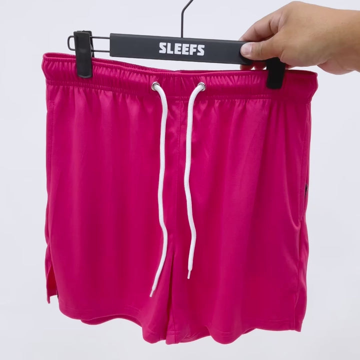 Deep Pink Relaxed Shorts - 8"