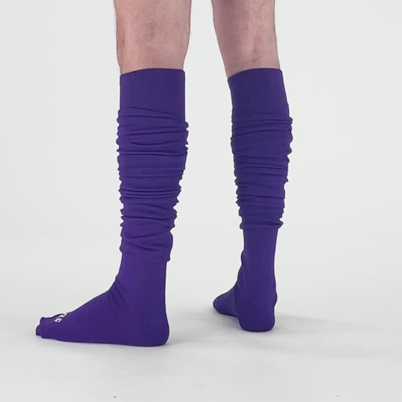 Hue Purple Long Scrunchie Socks