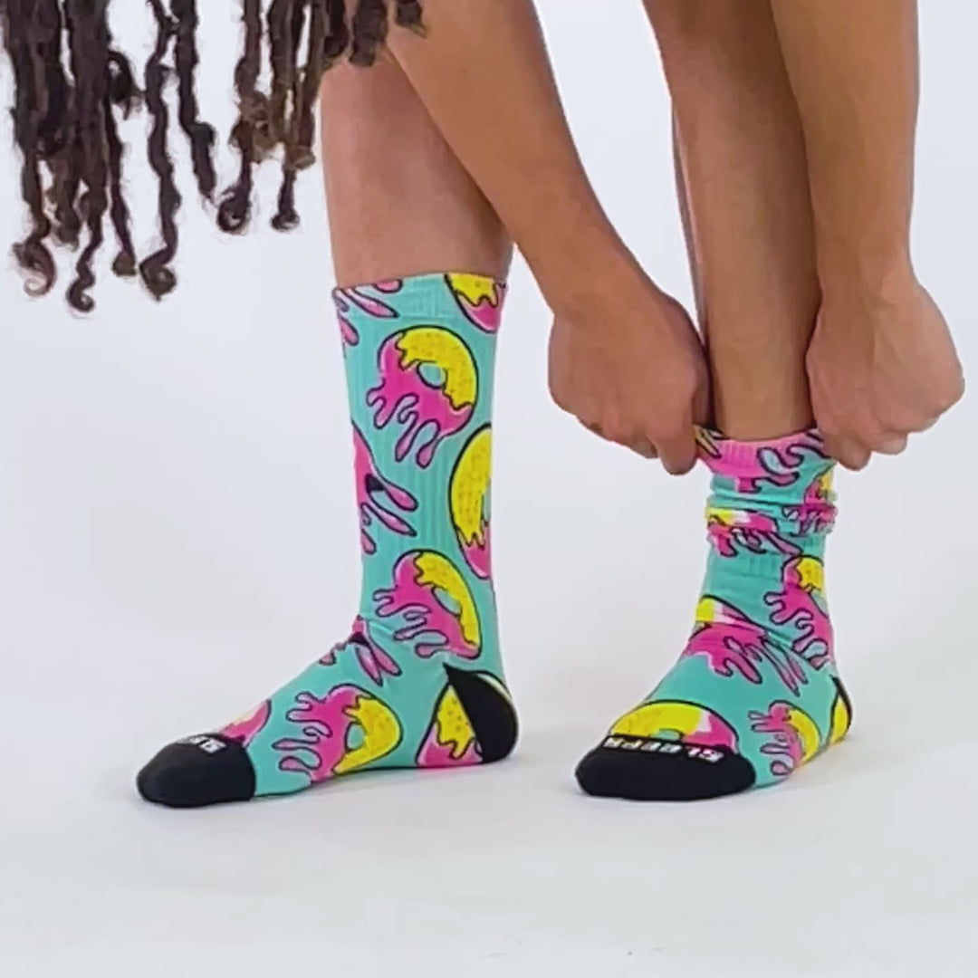 Meltdown Donuts Crew Socks