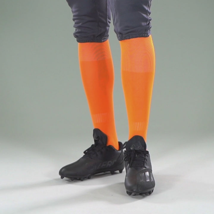 Hot Orange Over The Knee Sport Socks