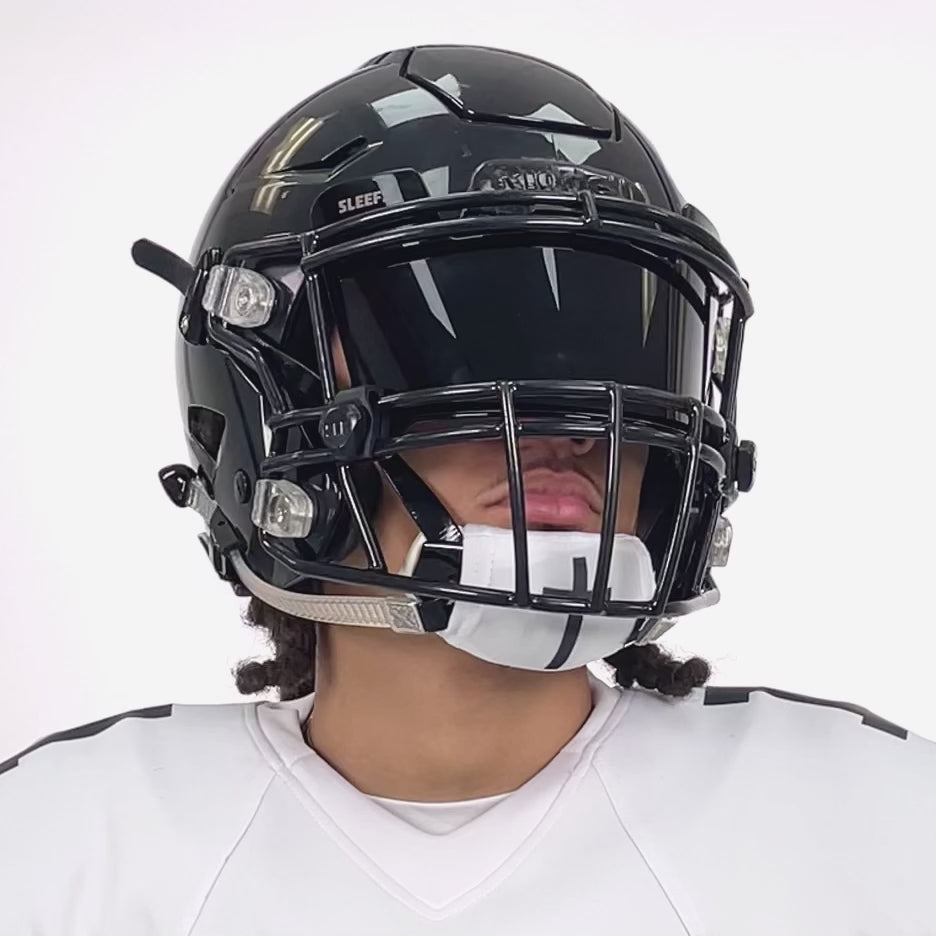 Faith Cross White Chin Strap Cover