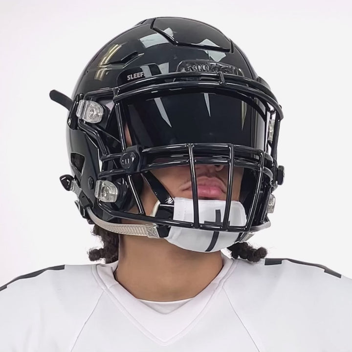 Faith Cross White Chin Strap Cover