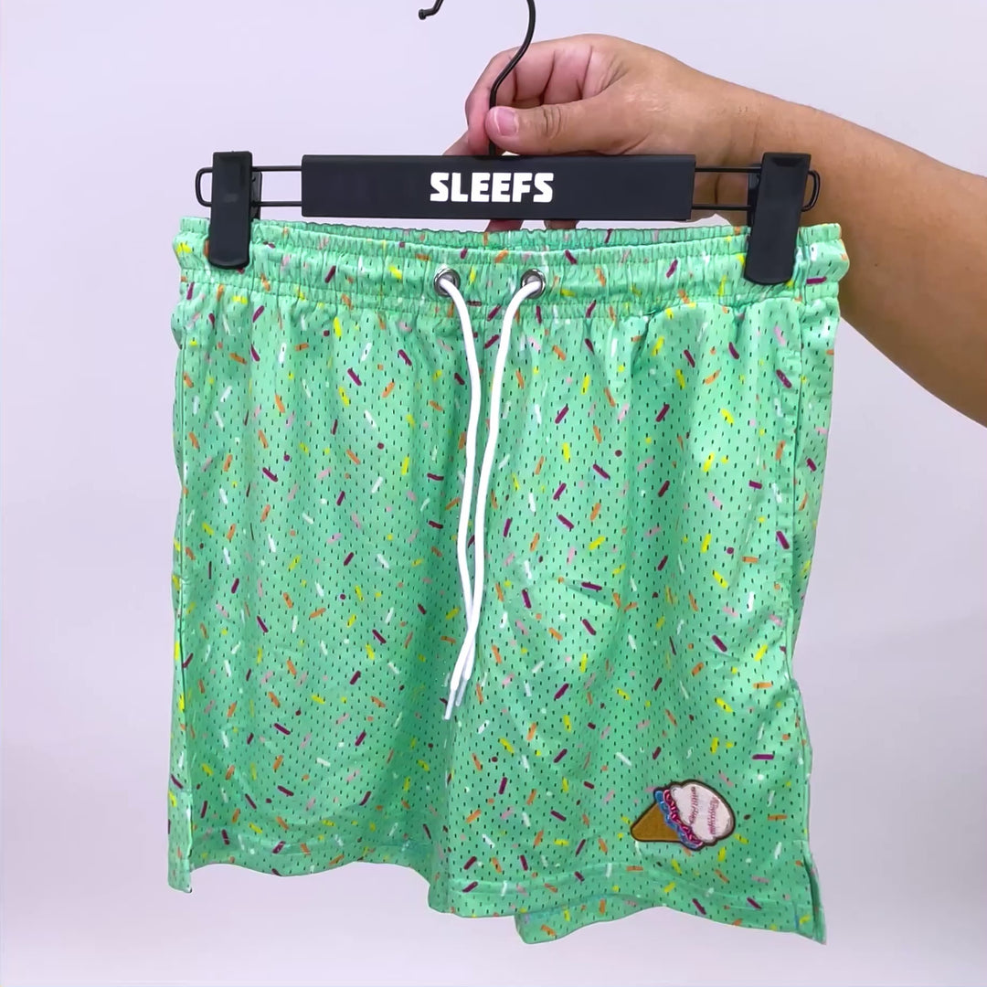 Sprinkle Blast Aquamarine Kids Shorts - 5"