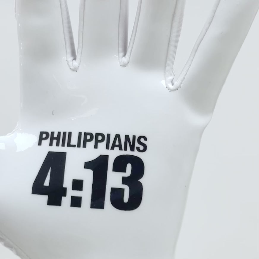 Philippians 4:13 Sticky Football Receiver Gloves