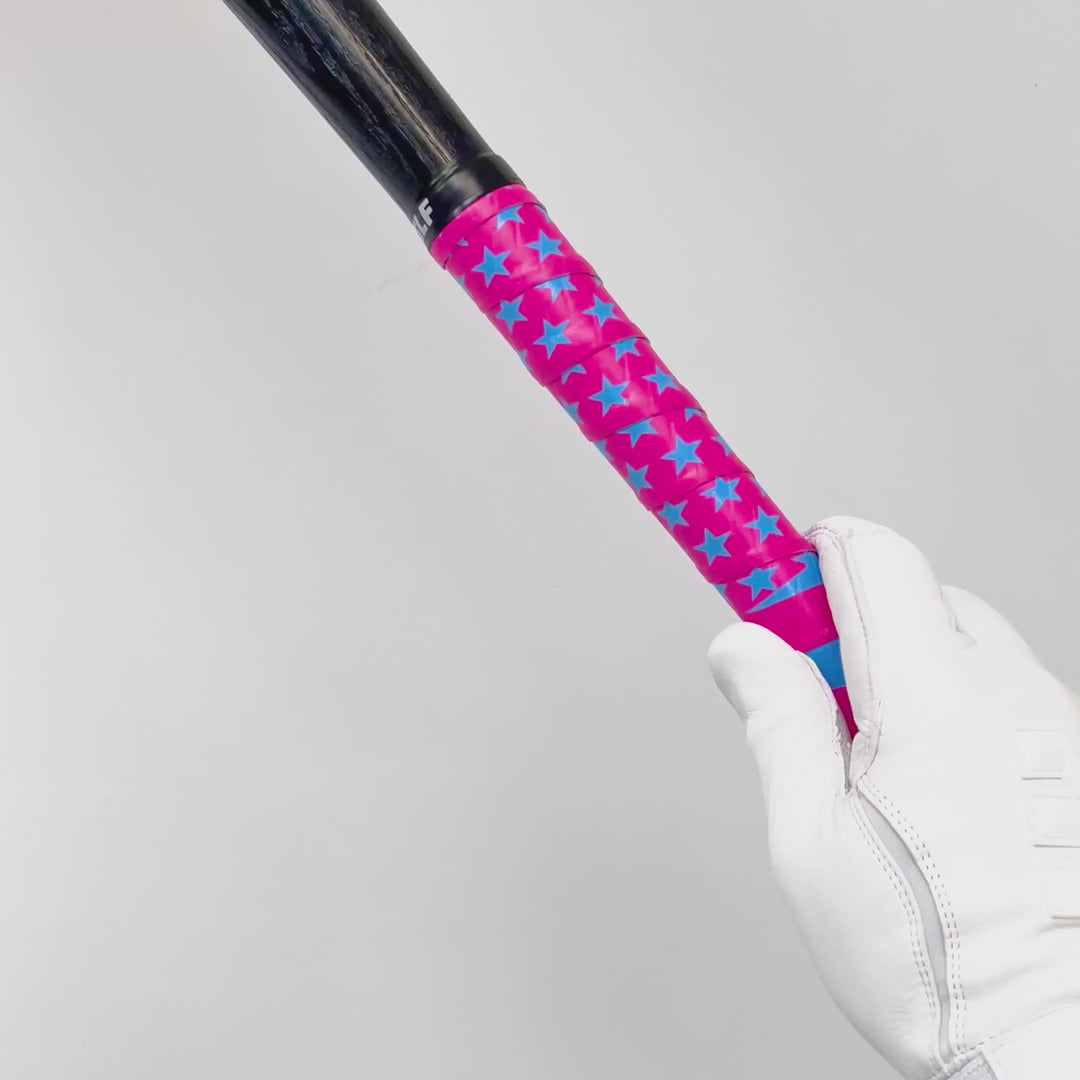 USA Flag Magenta Light Blue Bat Grip