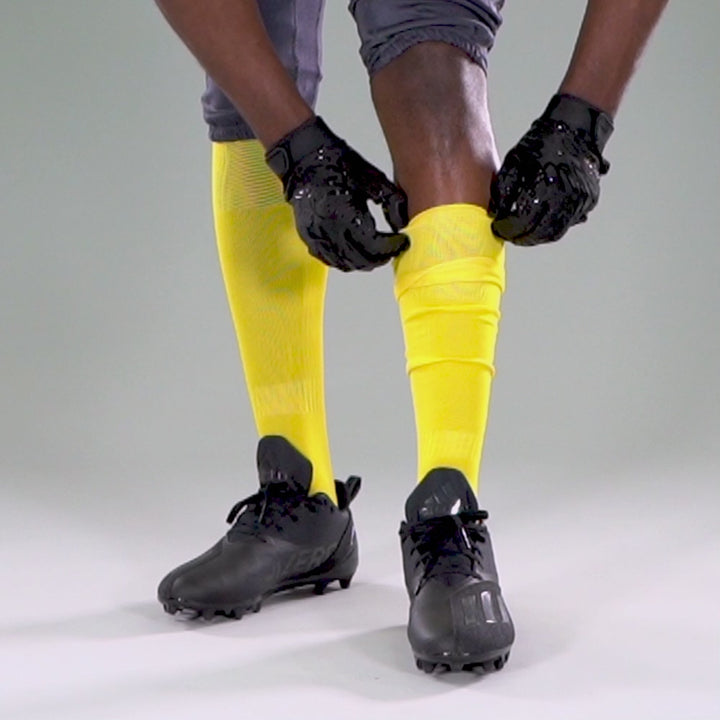 12 Pack Yellow Over The Knee Sport Socks