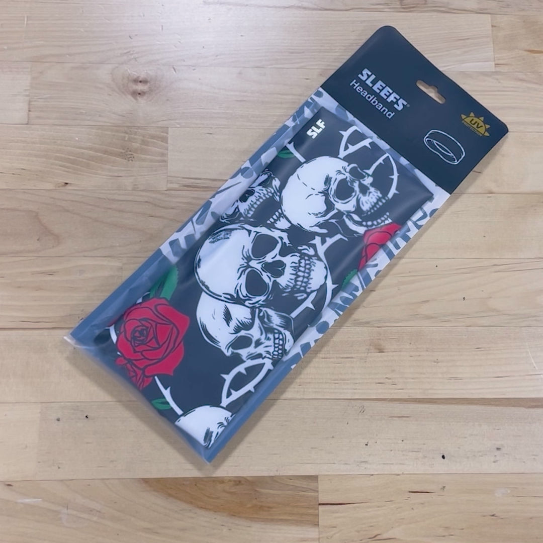 Skulls and Roses Headband