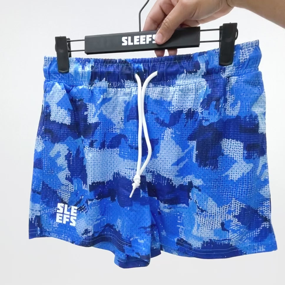 Marine Blue Camo Shorts - 5"