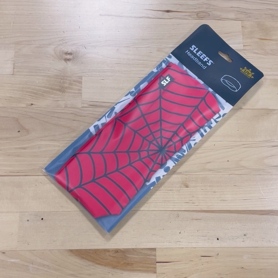 Red Web Pattern Headband