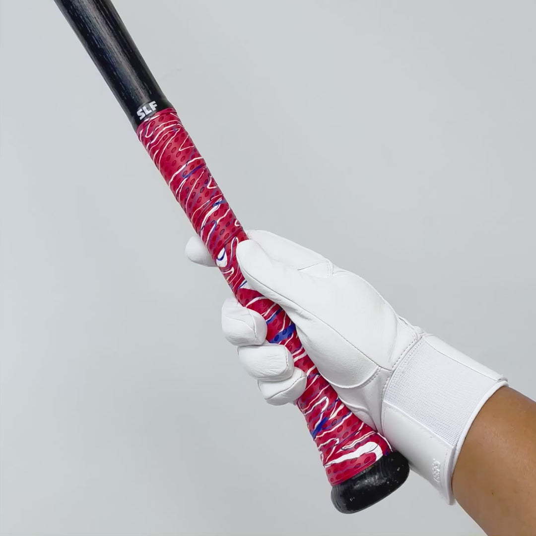 Swirl Red Camo Bat Grip