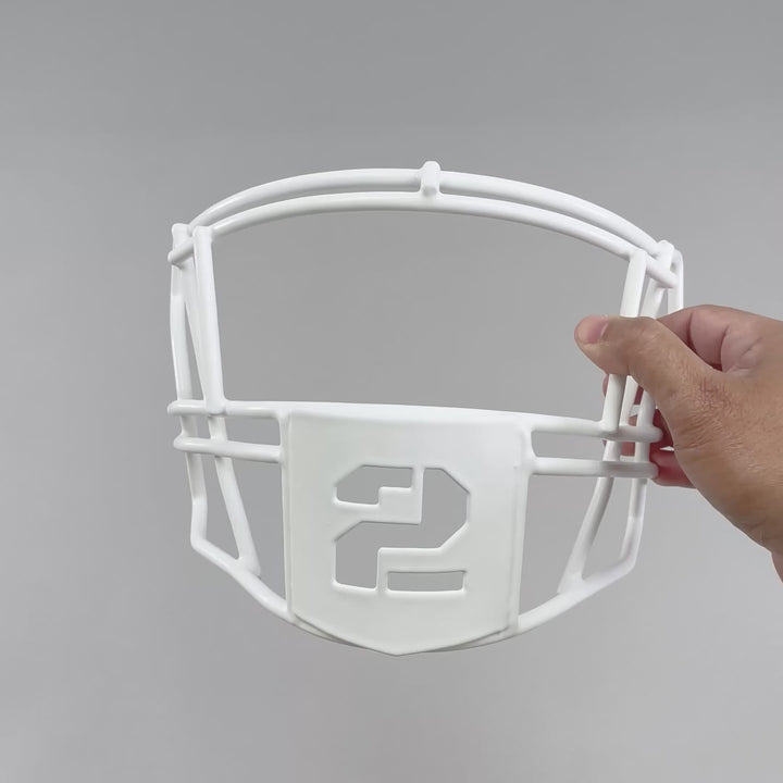 2 Stencil Font Football Facemask for Riddell SpeedFlex