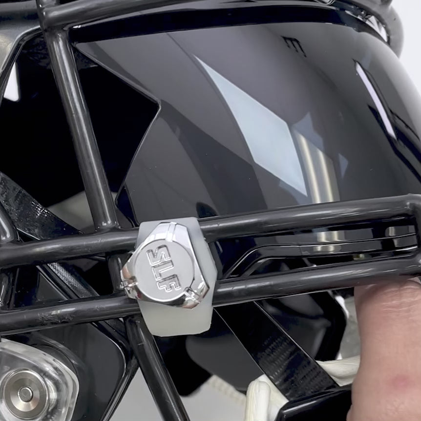 Chrome Silver Football Helmet Visor Quick Clips