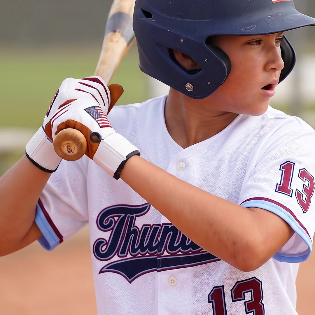 USA Flag Kids Baseball Batting Gloves