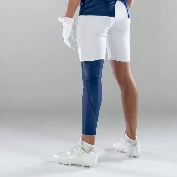 Hue Navy Blue Football Pro Leg Sleeve