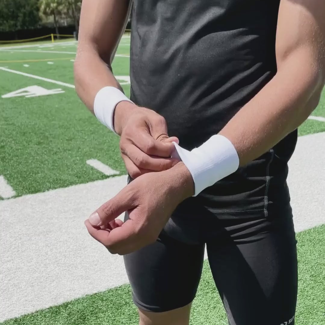 White Drip Wristbands (Pair)
