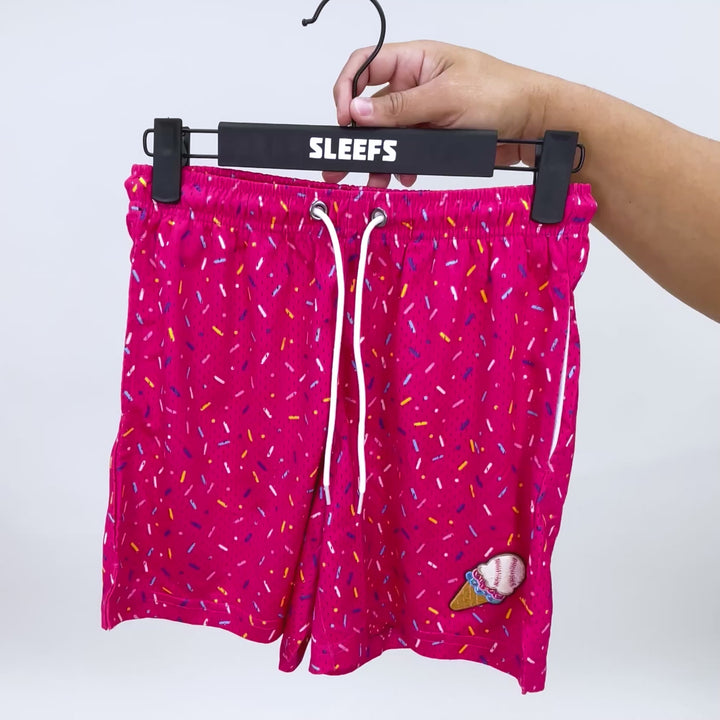 Sprinkle Blast Magenta Kids Shorts - 5"