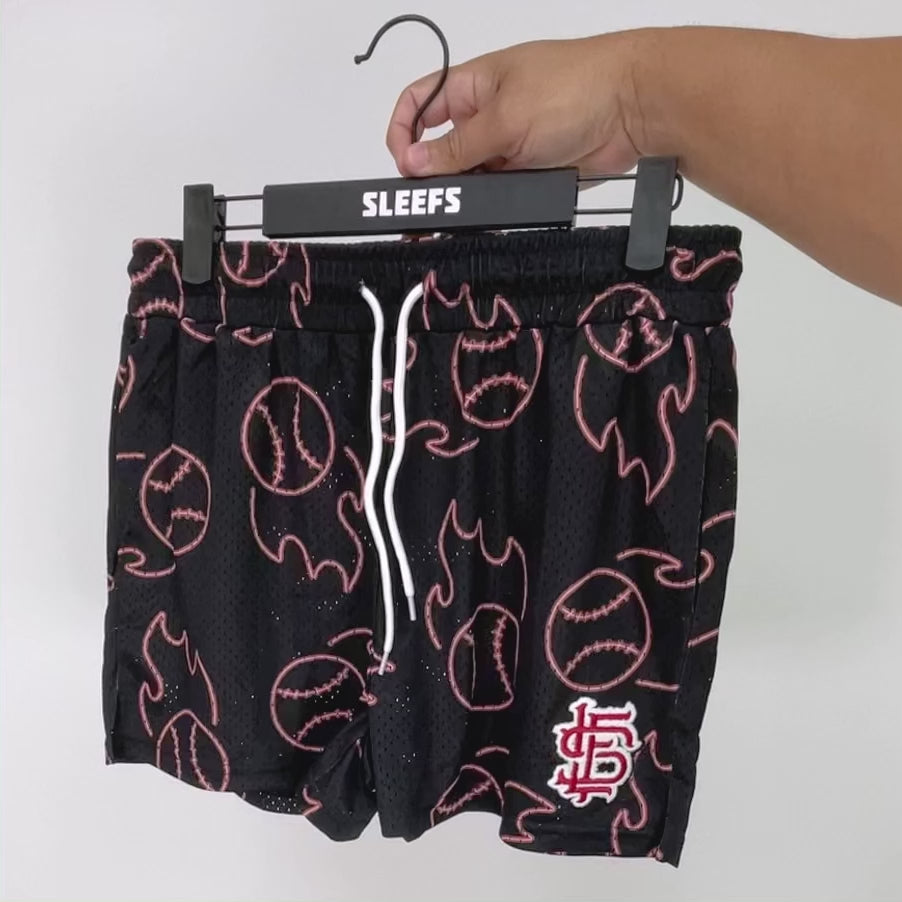 Baseball Neon Sign Shorts - 5"