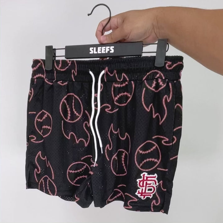 Baseball Neon Sign Shorts - 5"