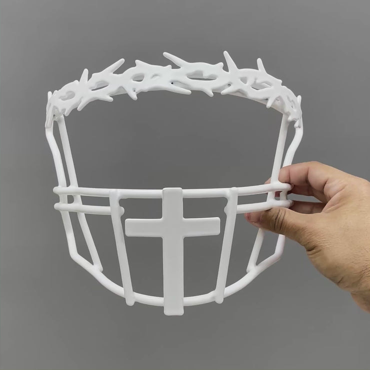 Faith Cross Crown of Thorns Football Facemask for Riddell