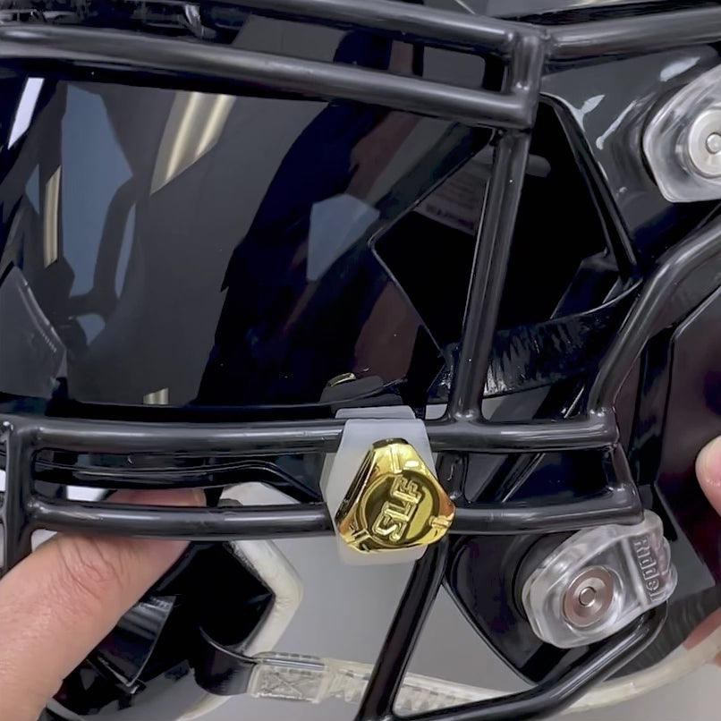 Chrome Gold Football Helmet Visor Quick Clips
