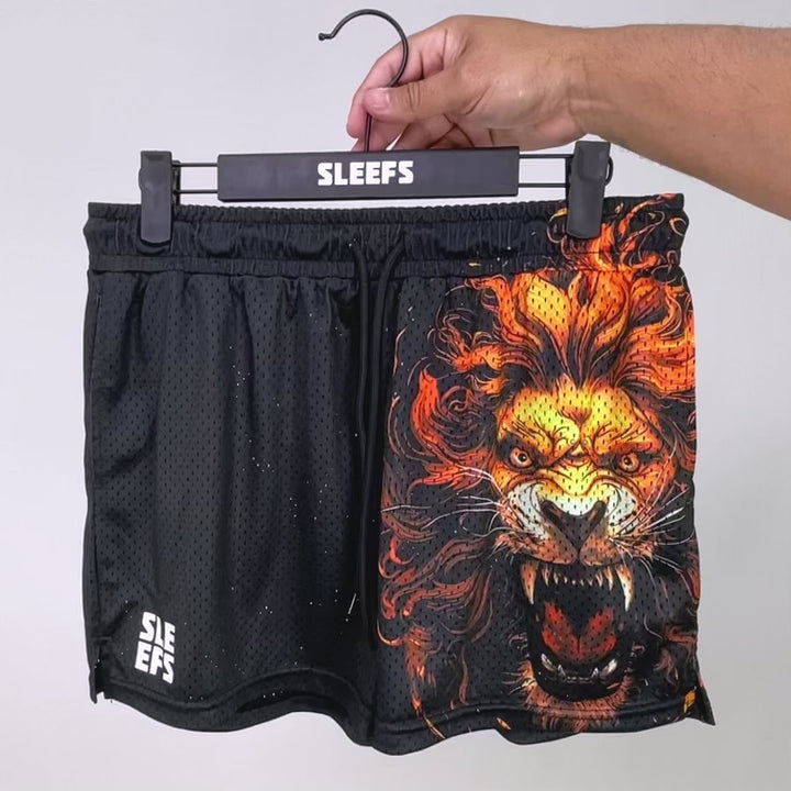 Fire Lion Shorts - 5"