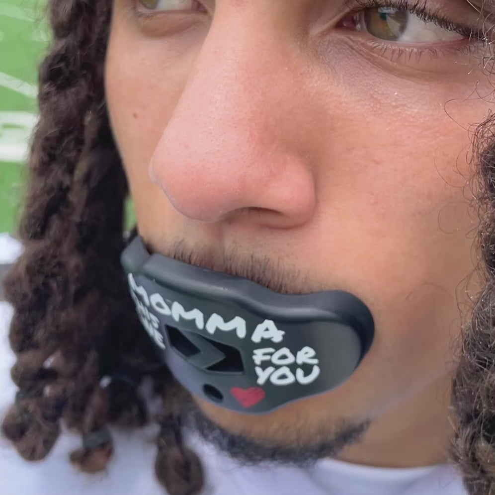 Momma Black Soft Football Mouthguard