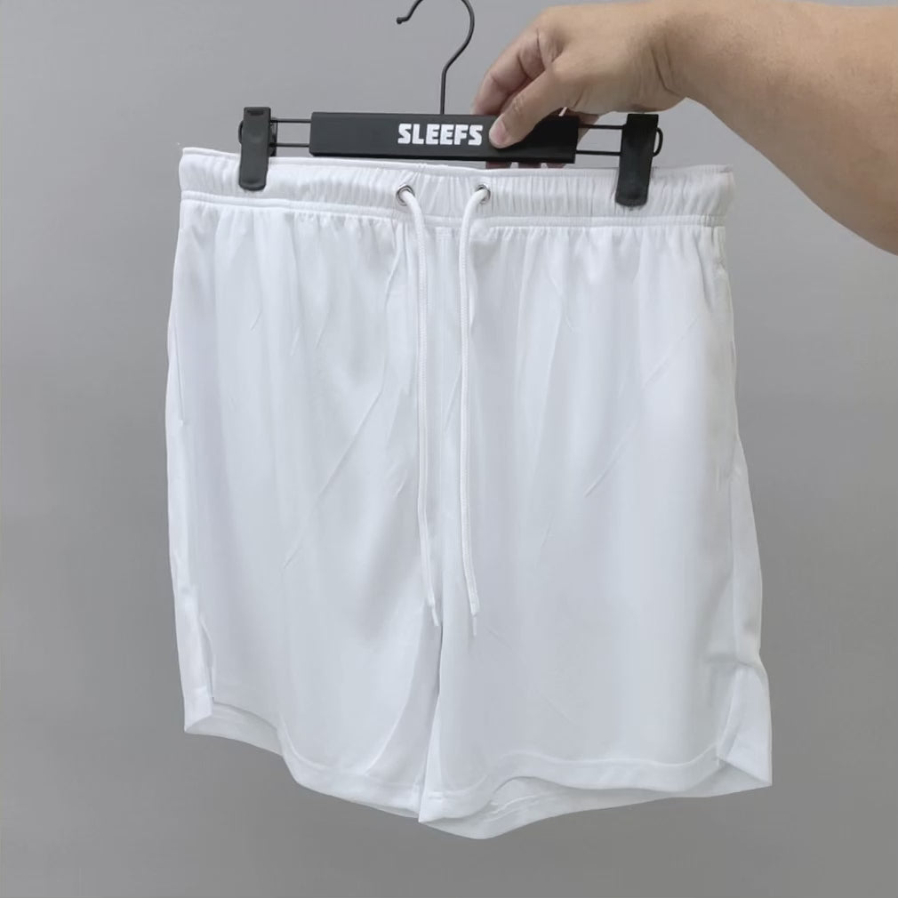 Basic White Relaxed Shorts - 8&quot;