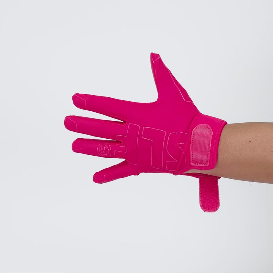 Hue Pink Sticky Football Receiver Gloves