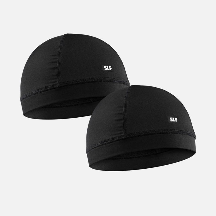2 Black Skull Cap Bundle