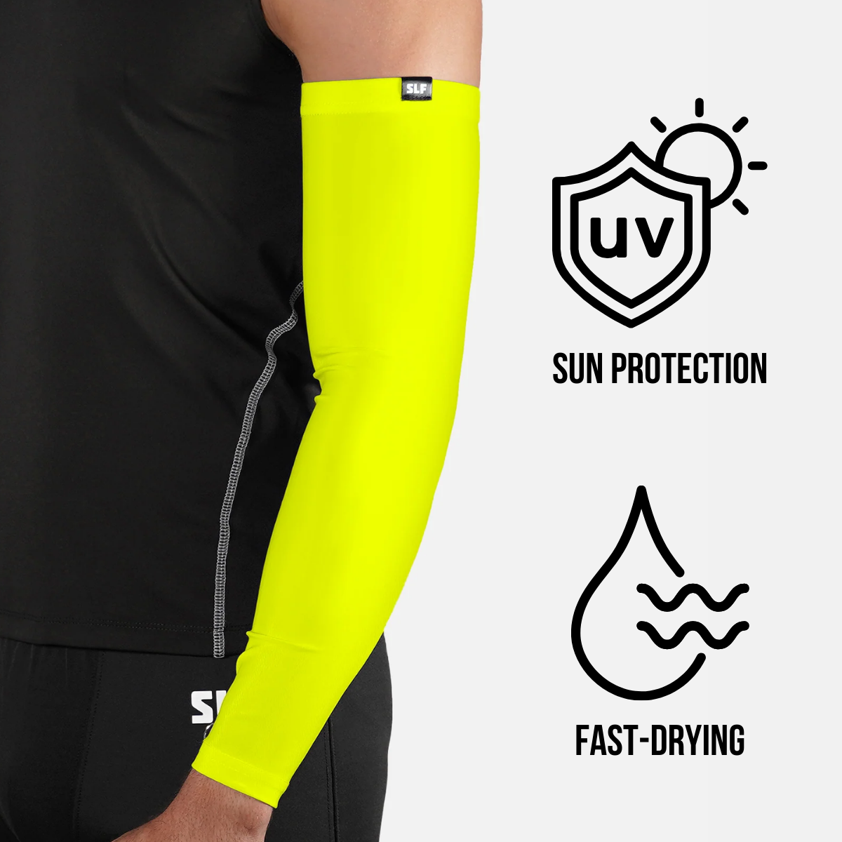 Safety Yellow UV Arm Sleeves (pair)