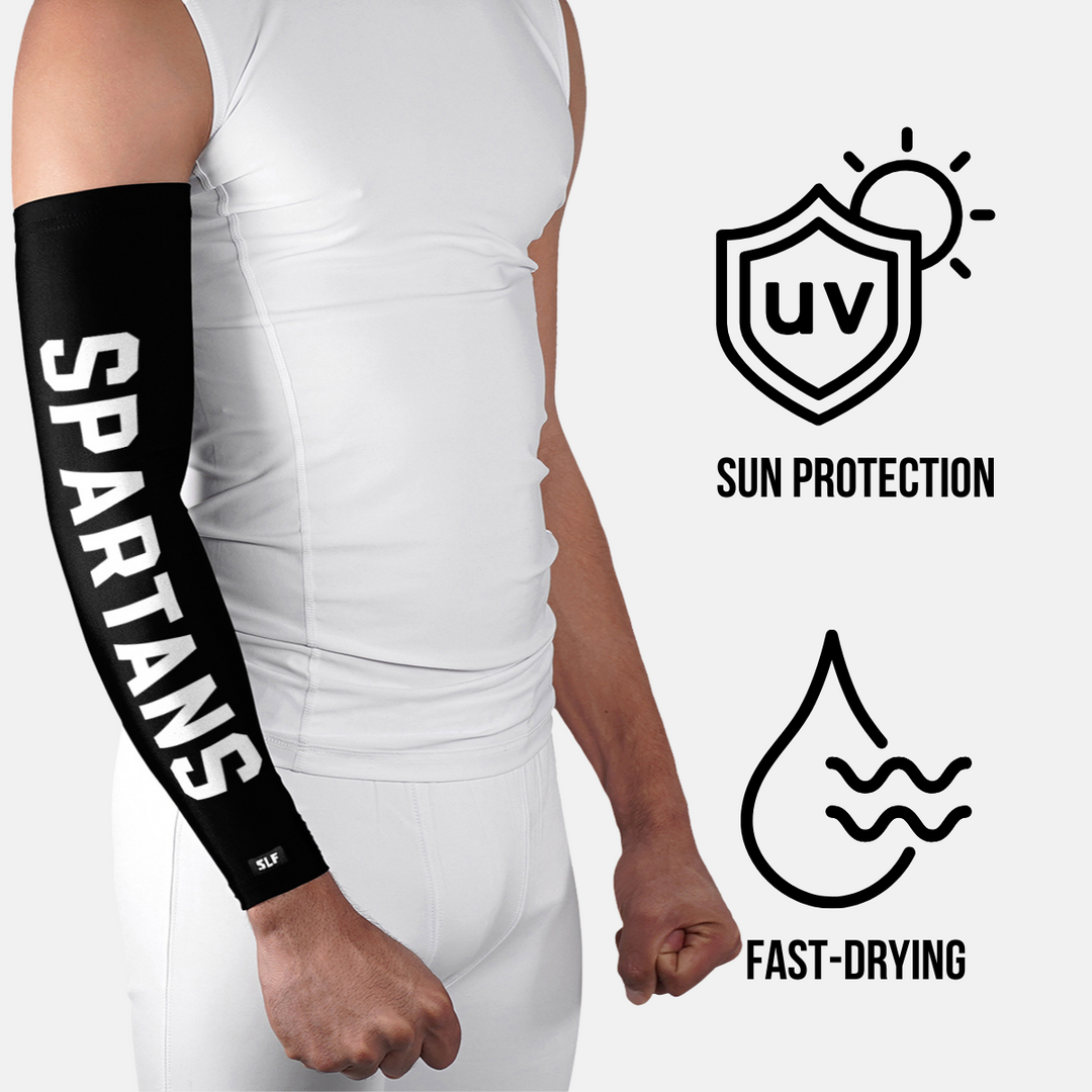 Spartans Black UV Arm Sleeves (pair)
