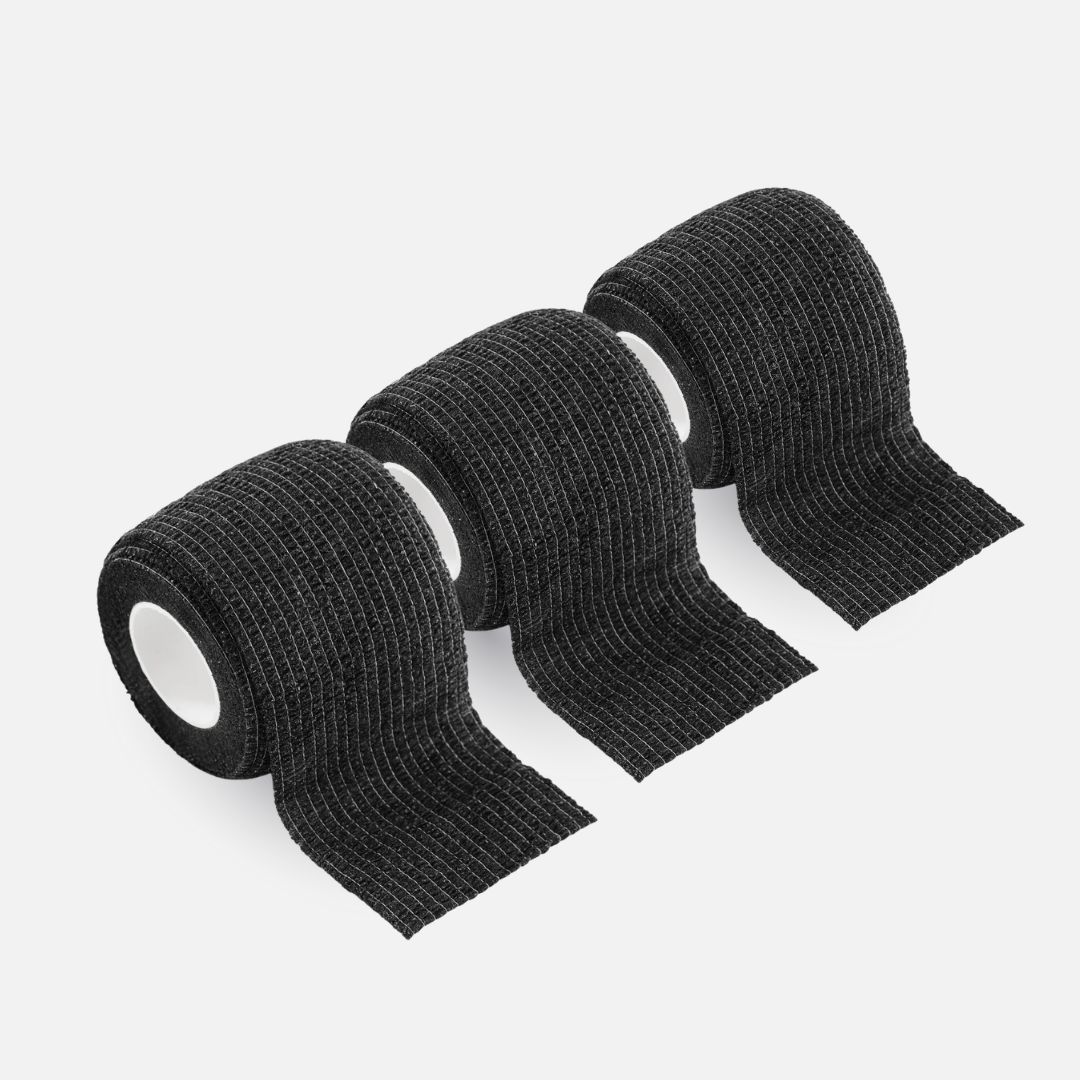 3 Black Athletic Tape Bundle