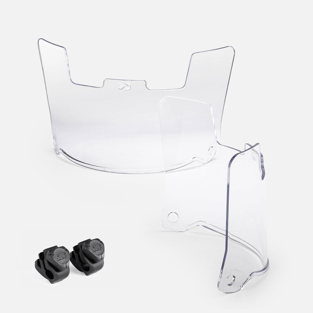Clear + Black Helmet Eye-Shield Visor Bundle