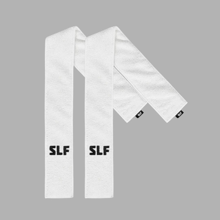 2 White Thin Towels Bundle