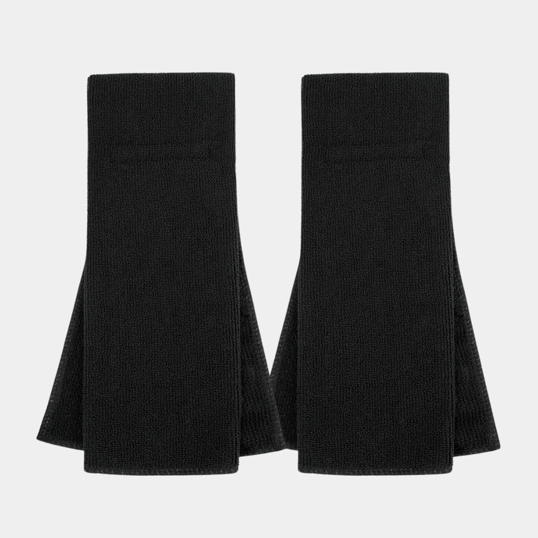 2 Black Football Towels Bundle