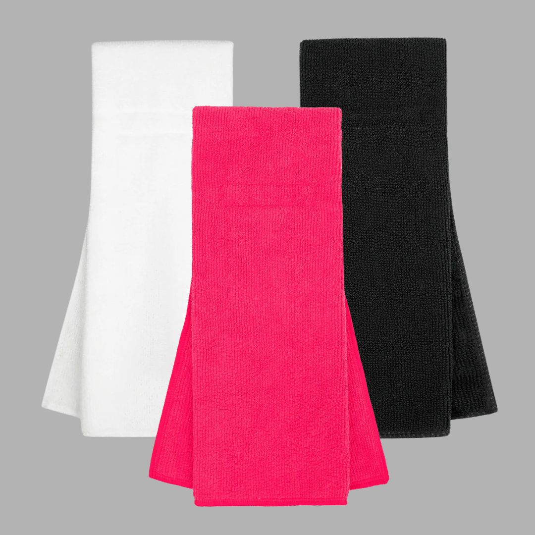 Pink / White / Black Football Towels Bundle