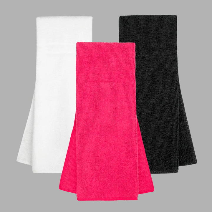 Pink / White / Black Football Towels Bundle